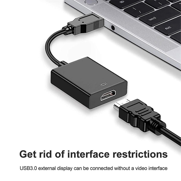 Multifunktionell Bekväm Hd 1080p Audio/Video Datordrivrutin USB Till-kompatibel omvandlare, vit
