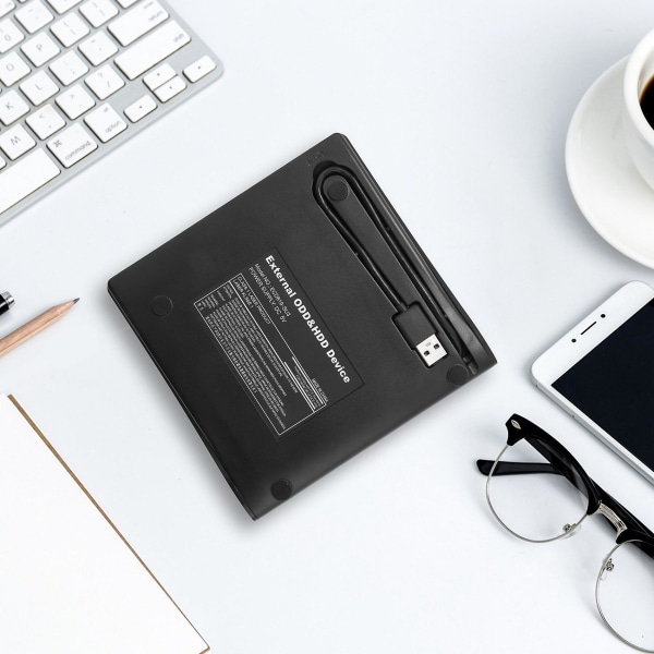 USB 3.0 Extern Hölje för 12,7 mm SATA CD DVD -ROM -RE-enhet Användbar