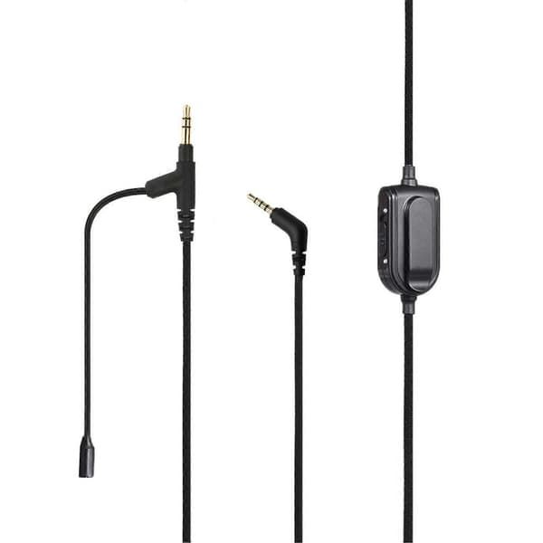 Audio-kabel med mute-knapp VoIP-hörlurskabel för Boompro Gaming Headset