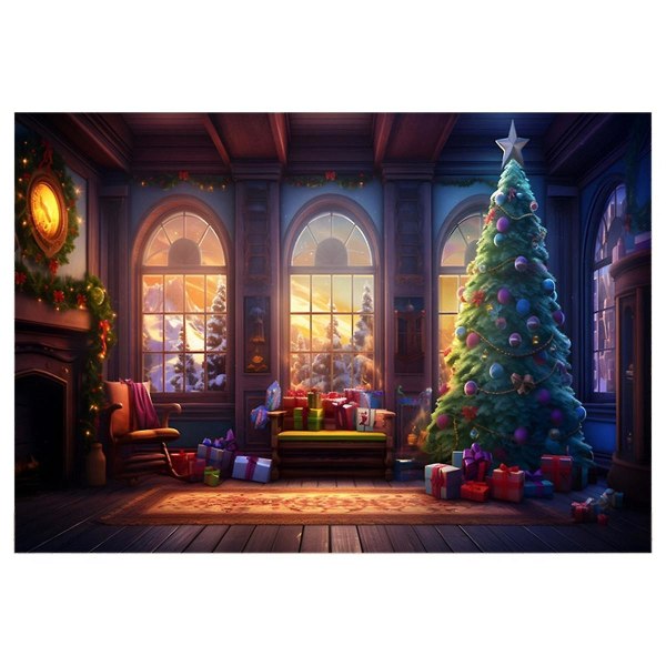 210x150cm Baggrund Klæd Vinter Juletræ Børns multifunktionelle fotografi baggrund