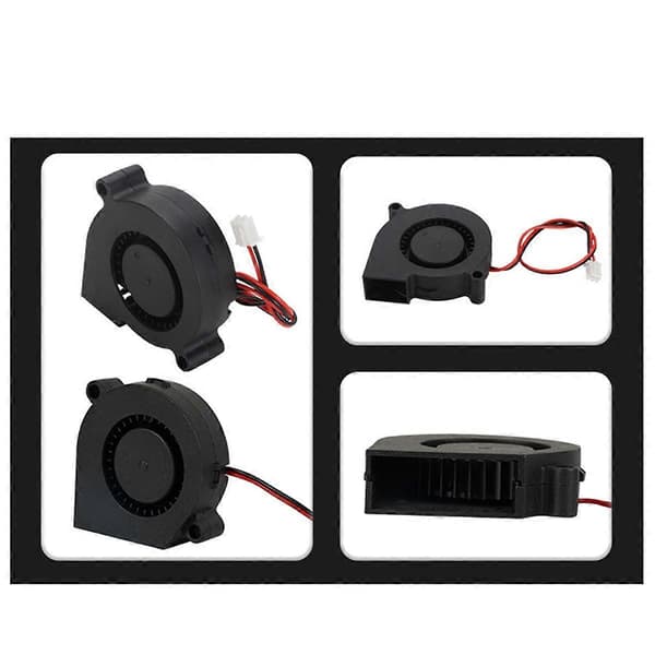 3D Printer Køleventilator 12V, 5015 Turbo Blæser, 2-Pin Stik