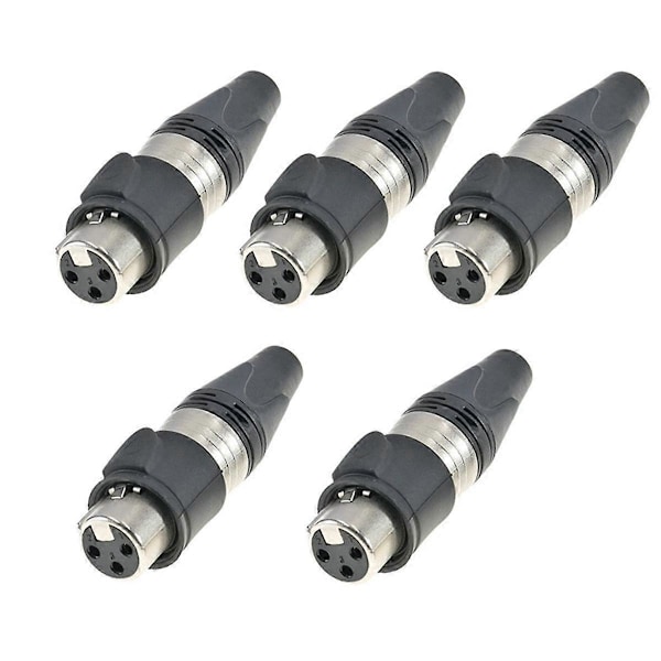 3-pins Vanntett XLR Mikrofon Audio Plugg XLR Balansert Hode Hunn Gjenget Hode, A
