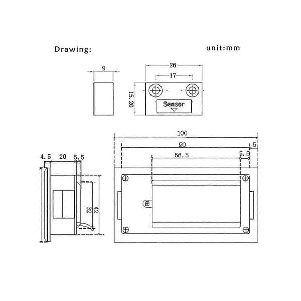 M503 Magnetisk Skala Display Integrert Innebygd Magnet Målesystem