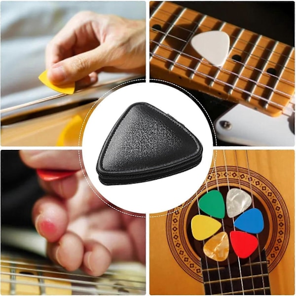 Plektrumhållare | Svart förvaringsväska för gitarrplektrum, gitarrplektrum displayfodral