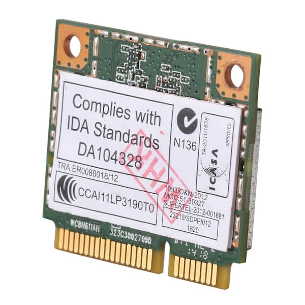 AR5B22 2,4/5GHz Dubbelbands Wifi-kort 802.11ac Bluetooth 4.0 Trådlöst WLAN-kort för Lenovo Y400 Y500 Y410P S215 U330 U430