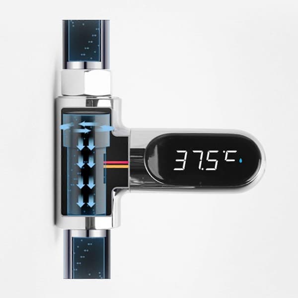 LED Display Brusespraytermometer Synlig Præcis Realtids Vandtemperatur til Hjem Badeværelse Køkken