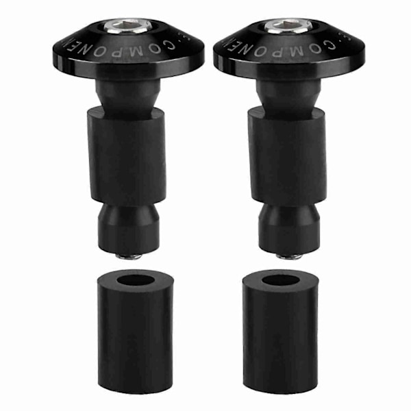 22mm 7/8 tum Motorcykelstyre Ändplugg Slider Kåpor för Racing ATV Offroad Svart