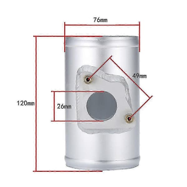 WJTG MAF Ytelses Luftmengdemåler 76mm Luftmengdesensor Adapter Passer For For For ForJ