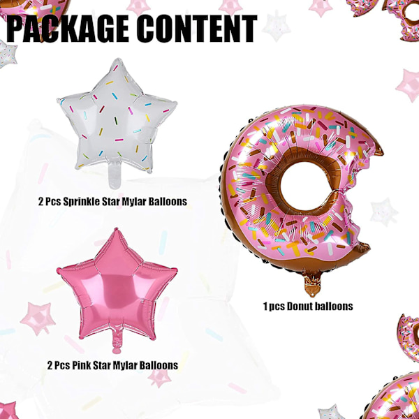 Stor Donut Folieballon Stor Mylar Donut Ballon Kæmpe Til Fødselsdagsfest Dekorationer Forsyninger Baby Shower Donut Tid