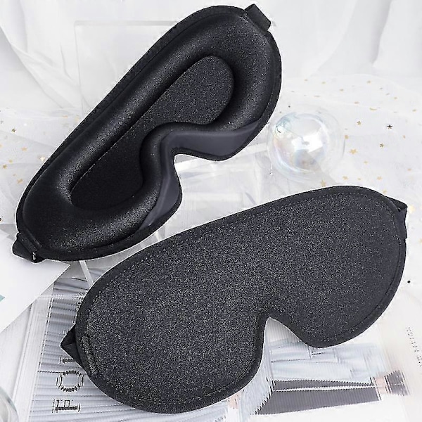 2 st Sömnmask för kvinnor och män, ögonmask för sidosovare, mörkläggande ögonmask ögonskydd för sömn med