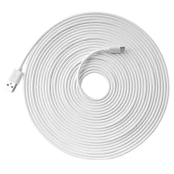 2-pack 7 meter strömkabel förlängning för Wyze Cam Pan, för Wyze Cam v3, för Wyze Cam Pan v2, för YI Dome Home Camera, för Nest Cam, för molnkameror, hållbar