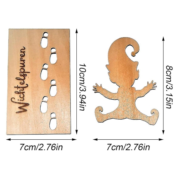 Gnome Stencil Gnome Window Gnome Footprints Christmas Gnome Template - Stencil Wooden