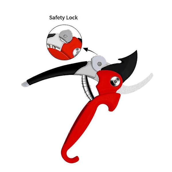 Hagebeskjæringssaks, haiformet håndtakdesign Sk5 bladtrimmer med svamp og ergonomiske håndtak