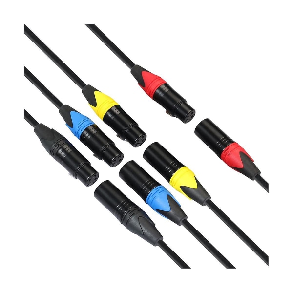 Xlr-kabel hanne til kvinnelige lydsignalkabel balansert Xlr Karon-mikrofon 3 pins Xlr-kabel 10 fot svart