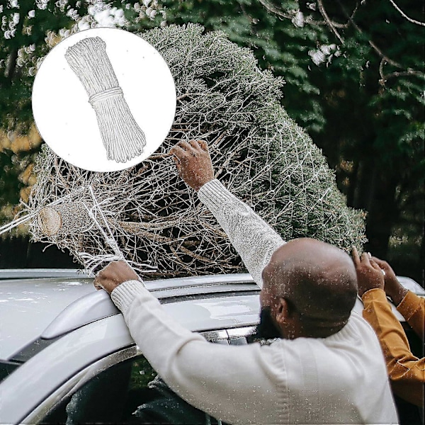 2 mm:n roomalaisen rullaverhon naru, 20 m valkoinen - Nylon-narua kuvien ripustamiseen