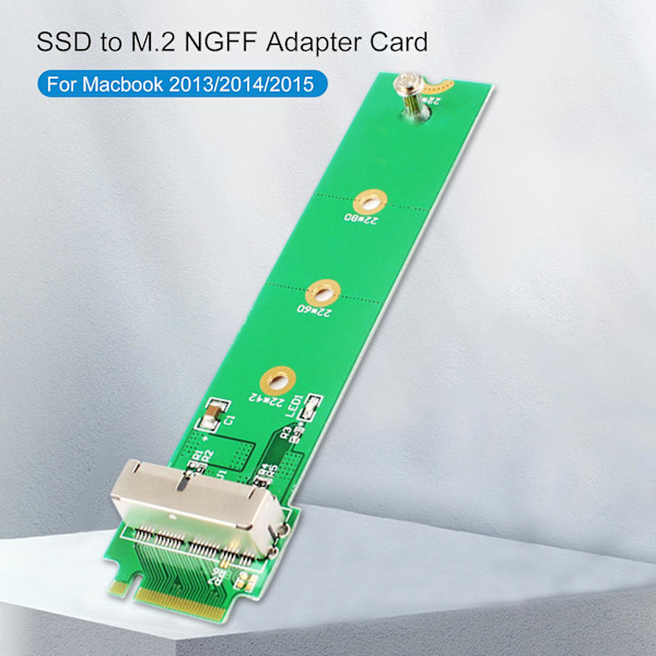 SSD-adapter 12+16-pin direkte tilkobling Datatilbehør Trådløs SSD til M.2 NGFF adapterkort for Macbook 2013/2014/2015