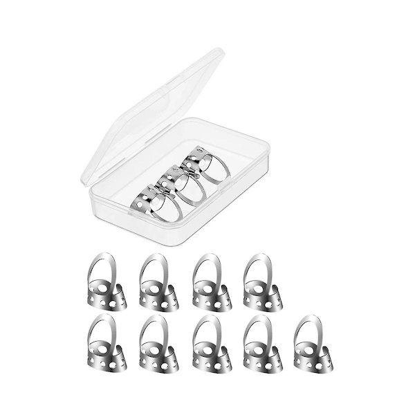 12 st Guitar Fingerpicks, Justerbara Metall Finger- och Tummpicks för Gitarr, Banjo, Silver