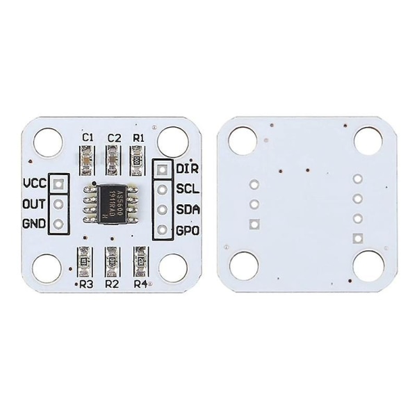 5 stk As5600 Magnetic Encoder Magnetisk induktionsvinkelmåling sensormodul 12bit høj præcision