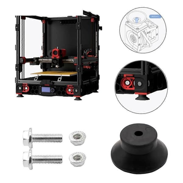 4 stk. 3D Printer Gummi Fod Anti-Slip Gummi Stødpude Antivibrationsfødder til VORON V2.4 3D Printer Dele