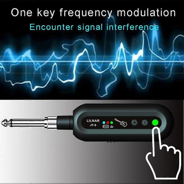 Trådløst gitarsystem UHF gitar sender mottaker gitarsystem for elektrisk gitar bass musikkinstrument