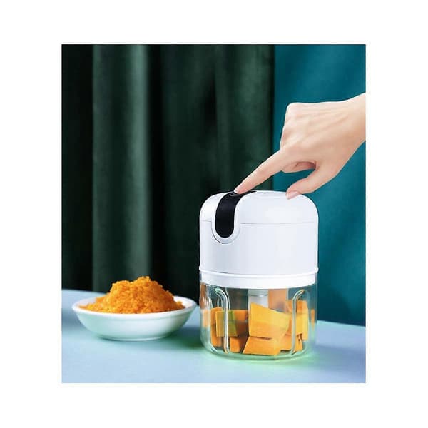 Hvitløkspresse, hakker med USB-lading, Mini Food Processor - Multi Chopper - Hvitløksblender