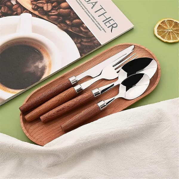 Bestickset med träimitation Western Bestick Kniv