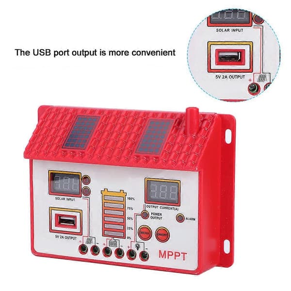 12V MPPT Solar Charge Panel Regulator med LED Display Maksimalt Effektpunkt Sporing Batteri Controller