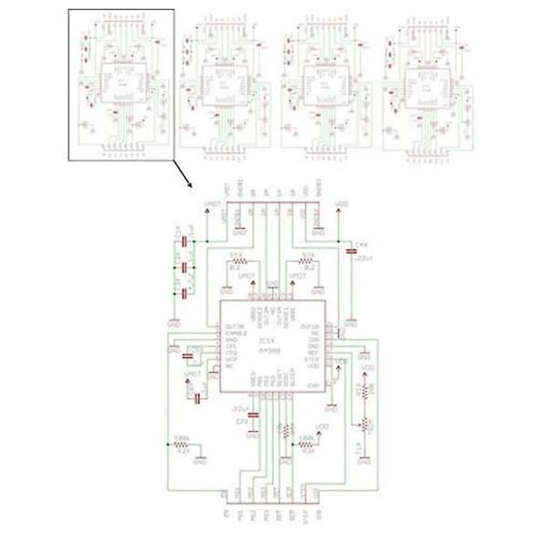 5 stk. A4988 Stepstick Driver Modul med kjøleribbe for 3D-printer Reprap Egnet