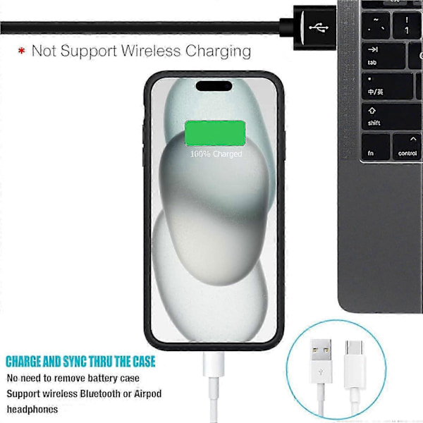 Batterifodral för iPhone 14 Pro Nyaste 6000mAh Slim Laddningsbart Portabelt Laddningsfodral Kompatibelt med iPhone 13 Pro Förlängt Batteripaket Skyddande Ch