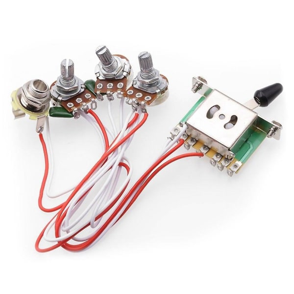 Potentiometrit Strat-kitaralle, Esijohdotettu 1 Tilavuus 2 Sävyohjain 5-suuntainen kytkin 3-500k Potti