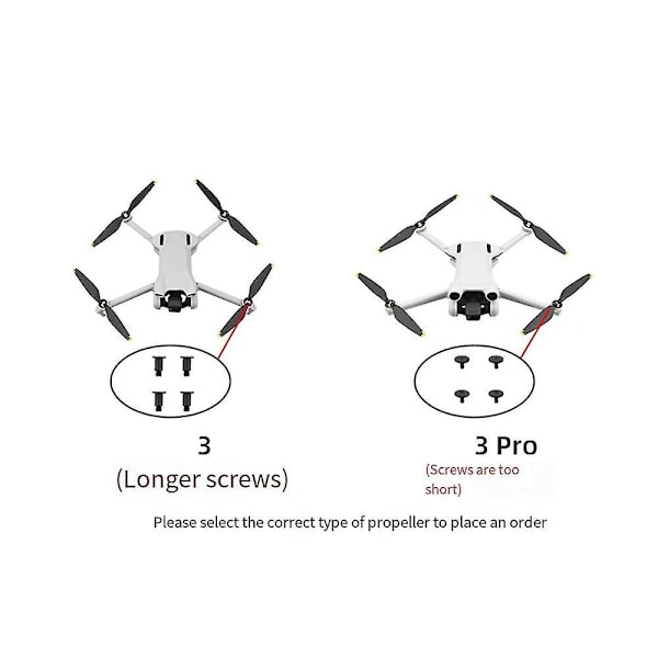 2 par ersättningspropellrar för Mini 3 Pro drönare, lättviktsvingfläktar för Mini 3 Pro propellerdrönartillbehör