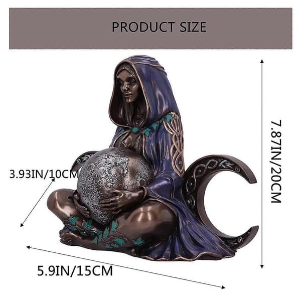 Moder Jord Gudinde Statue, Gaia Statue Moder Jord, Millennial Gaia Figur