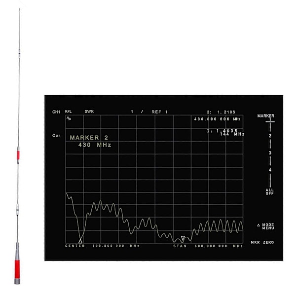 Walkie Talkie-antenn Har-7700 145/435Mhz UV Dubbelsegment Högfrekvent Intercom för Off-Road Fordon
