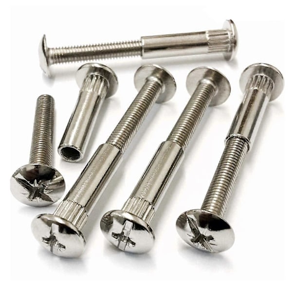 Koblingsskrue Nikkelbelagt stål M6 x 31-37 mm 50 stk