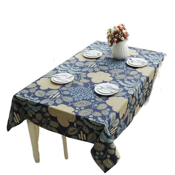 Bordsduk 100% Bomull Blommig Tryckt Rektangulär Inomhus Utomhus Spilltät Tygbordsduk För Vår Sommar Fest Picknick Bröllop Kök Heminredning