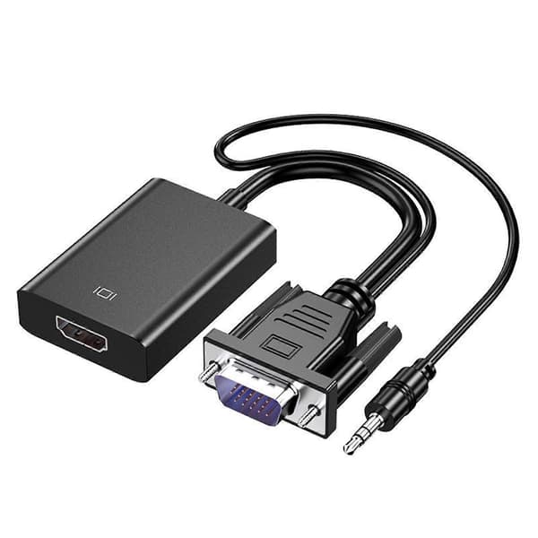 VGA til HDMI-kompatibel Videoadapter Instant Cast Universal Kompatibilitet til Forretningsrejser Kontor