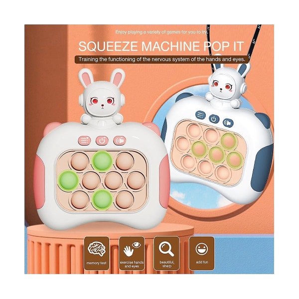 Quick Push Bubble Game Fidget Game Håndtag Anti-Stress Legetøj med LED Game Machine Aflastning af stress legetøj