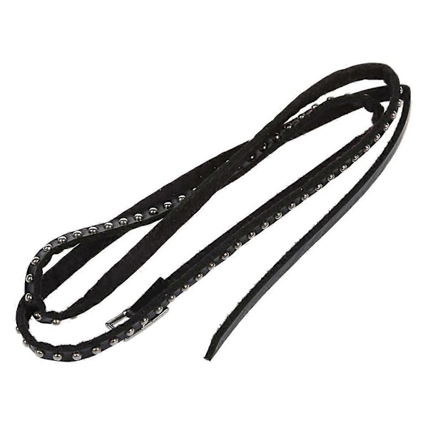 Unisex Punk Rock Multi-lags Nitte Armbånd Armring Wrap Manchet Sort