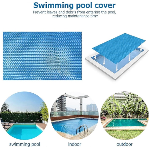 Rektangulär Poolmatta, Värmeisolerande Film för Poolskydd, Bubbelpolyeten Skydd