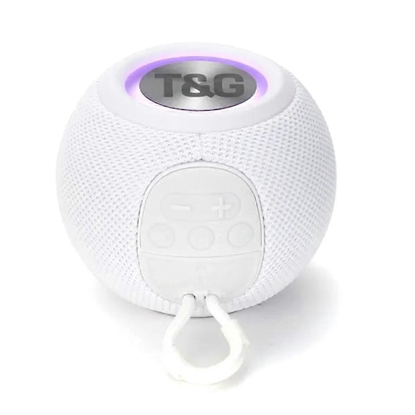 TG337 Bluetooth-kaiutin Kannettava TWS Langaton Mini Basso LED-kaiutin IPX7 Ulkokäyttöön Musiikkisoitin Valkoinen