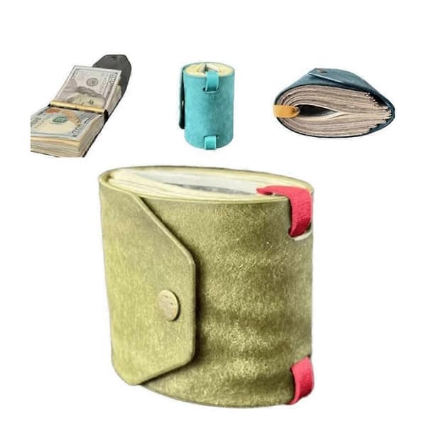Haptic Plånbok, Den Äkta PU Sedelklämma Plånboken, Bobboslin/Hapticwallets Börs Bule