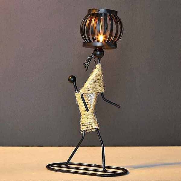 2 stk. Lysestager med Hamprebsdesign