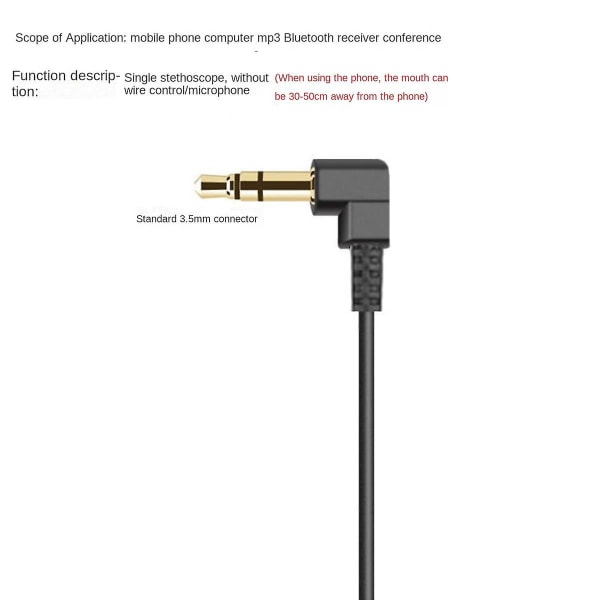 3,5 mm jousikuulokkeet, yksipuoliset kuulokkeet, langalliset kuulokkeet matkapuhelimelle, MP3-soittimelle ja tietokoneelle