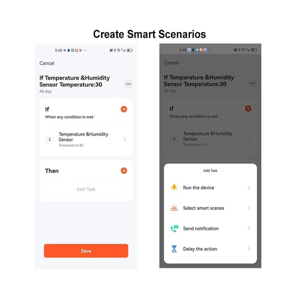 Tuya Smart Zigbee Temperatur- och Luftfuktighetssensor Inomhus Hygrometer App Fjärrstyrning Realtidsövervakning