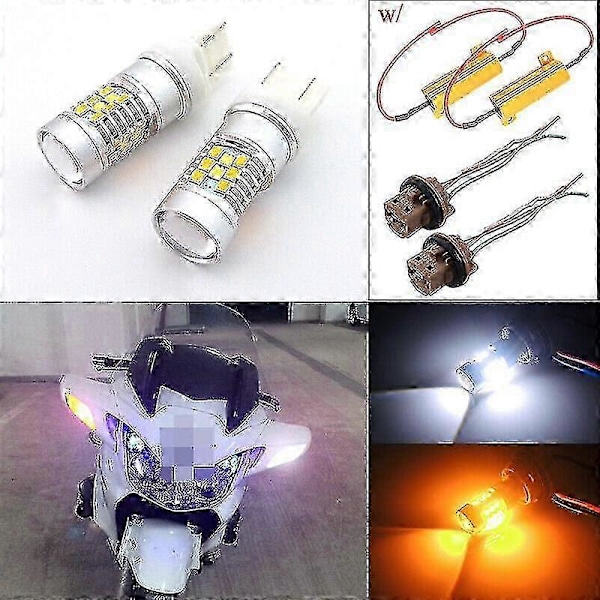 WJTG För Switchback LED för 2002-2014 Honda ST1300 Blinkers med Varselljus