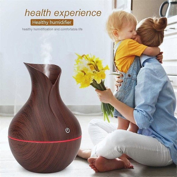 2W 200ML Mini Aromaterapi Luftfuktare med Färgskiftande LED-ljus, Dimluftfuktare för Sovrum, Skrivbord, Resa