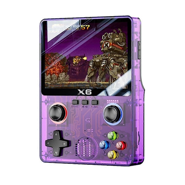 X6 Retro Spilkonsoll 3.5 tommer IPS Skærm Bærbar Håndholdt Spilspiller Retro Arcade Support 11 Emul