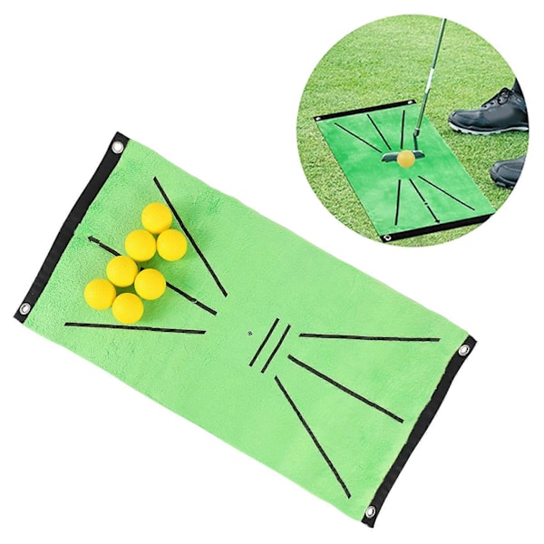 Golf Træningsmåtte, Golf Øvelsesmåtte, Træningshjælpespil, Bærbar Golf Øvelses Turf Måtte Egnet til Indendørs Udendørs Brug