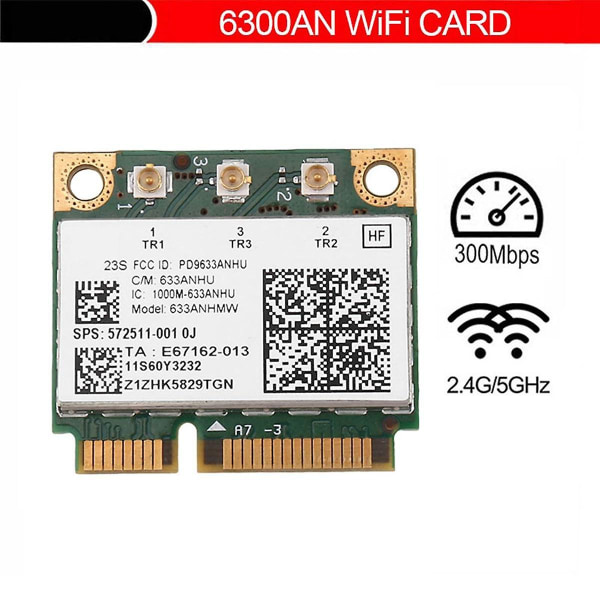 6300agn 633anhmw Trådløst Wifi-kort Mini Pcie-kort 802.11a/g 2,4g+5,0 Ghz For T410 T420 T430 X220 Y