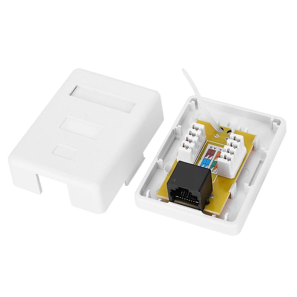 2 stk. CAT6 Enkel Port RJ45 Overflatemontert Skrivebordsinformasjonsboks